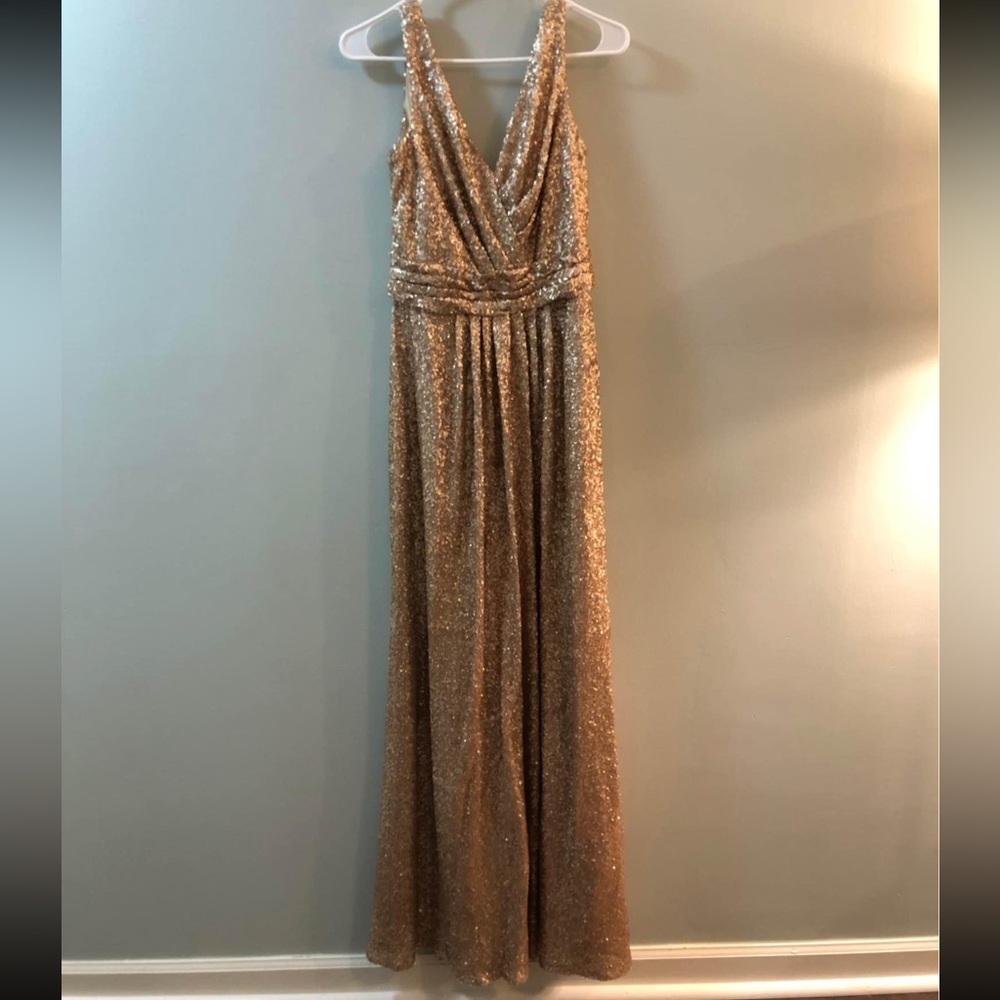 Gold sequin dress